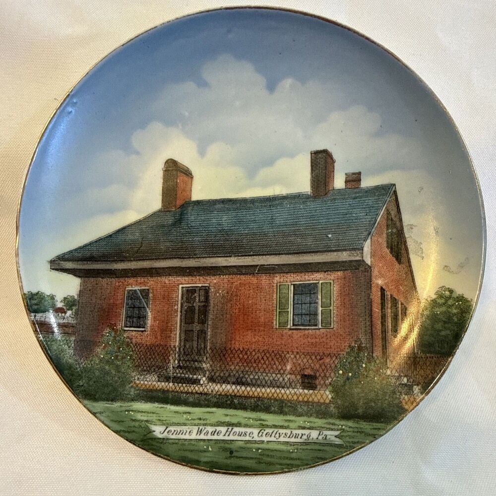 Jennie Wade House Gettysburg Pa porcelain Handpainted 7 inch plate